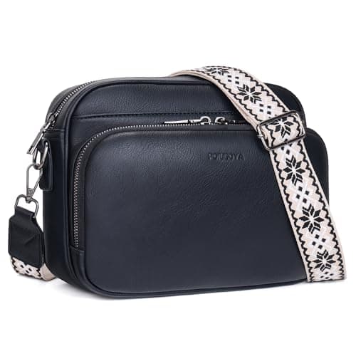 POIUGOYA Crossbody Purses for Women Trendy,Vegan Leather Medium Crossbody Bag,Women's Crossbody Travel Purse Built in Wallet - Image 1