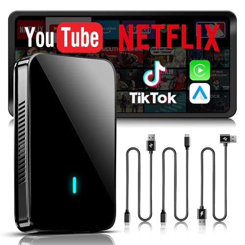 MYATOTO Magic CarPlay Box, Wireless CarPlay Adapter Supports for Netflix/YouTube/TF Card, AI Box Carplay, Plug & Play, Drivechat with AI Skills, Dual WiFi, Bluetooth, Fits for OEM Wired CarPlay Cars
