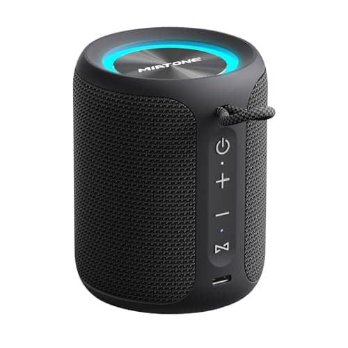 MIATONE QBOX - 16W Bluetooth Speaker IP67 Waterproof Speaker with Deep Bass, Portable Speakers for Beach Camping Accessories, Gifts for Men Fathers Him - Black - Image 1