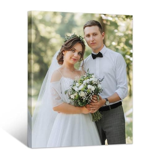 WayToLight Custom Canvas Prints with Your Photos, Canvas Wall Art for Friends, Couples and Weddings, Ideal for Bedroom, Office Decor (8" X 10")