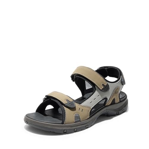 DREAM PAIRS Men’s Arch Support Hiking Sandals Sport Outdoor Athletic Comfortable Summer Beach Water Sandals,Size 12,Sand,DMUMST2502