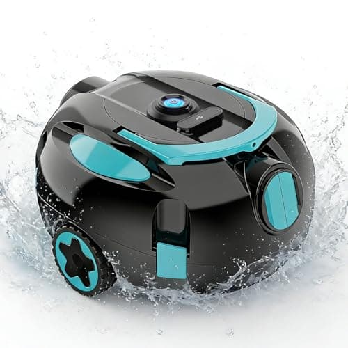 Obito H1 Robotic Pool Cleaner, Powerful Robotic Cleaner with Dual Suction Inlets, Cordless Automatic Pool Cleaner for Cleaning the Bottom of the Pool, 130-Min Runtime (Cannot Climb Walls) - Image 1
