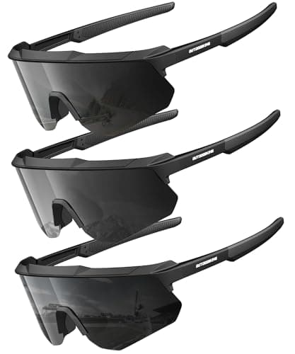 QALLY Polarized Sport Sunglasses Men Women Bike Sunglasses for Men Cycling UV Protection Baseball Running 3 Packs - Image 1