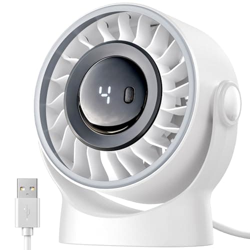 SWEETFULL USB Small Desk Fan - 5 Inch Mini Personal Desktop Fan