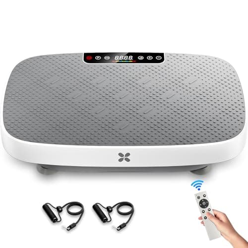 Vibration Plate Exercise Machine, Vibrating Plate for Lymphatic Drainage, Shake Plate Whole Body Waver Vibration Plate Platform, Fitness Equipment for Weight Loss Fat Burner for Women Men (White-F) - Image 1