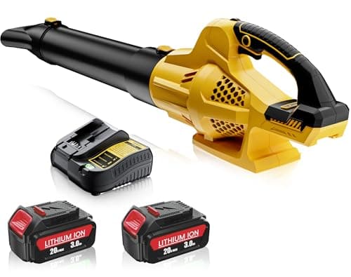 Leaf Blower Cordless with Battery and Charger, 500CFM, 6 Speed Modes, Electric Leaf Blower Compatible with Dewalt 20V Battery & Tools, Blowers for Lawn Care, Snow, Dust, Blowing Leaves - Image 1