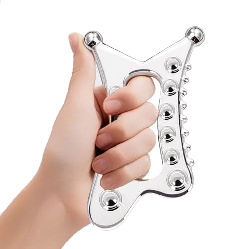 Stainless Steel Gua Sha Muscle Scraper Tool, 5 in 1 Fascia Blaster Tool, Lymphatic Drainage Massager for Self Care, Fascia Blaster for Cellulite, Trigger Point Massage Tools for Pain Relief