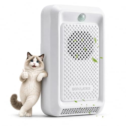 Bopulatrix Cat Litter Deodorizer - White ABS Rechargeable Pet Odor Eliminator with 30dB Quiet Internal Circulation and Advanced Pod - for Smart Kitty Boxes in Homes Closets and Bathrooms - Image 1