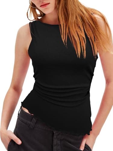 COCOMARTS T Shirts for Women Short Sleeve Dressy Casual Blouses Summer Tops Trendy Tee Shirts Black - Image 1