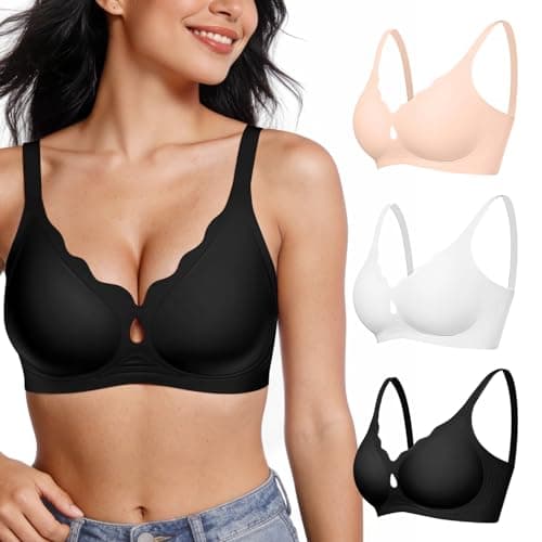 ProKloud Wireless Jelly Bras for Women Wave Push Up No Underwire Bralettes