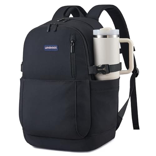 LOVEVOOK Minimalist School Backpack for Teens, Water-Resistant 15.6 Inch Laptop Backpack, Large Capacity Bookbag with Bottle Holder for College, Travel, Work - Image 1