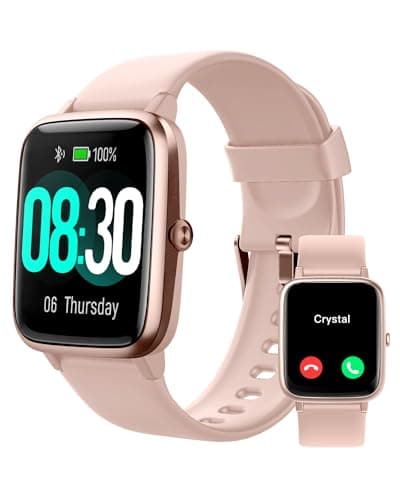 GRV Smart Watches for Women, Answer/Make Calls, 1.8" HD Smartwatch for iPhone Android Phones, Fitness Watch with Heart Rate/Sleep/Stress Monitor Steps Calories Counter, IP68 Waterproof (Pink) - Image 1