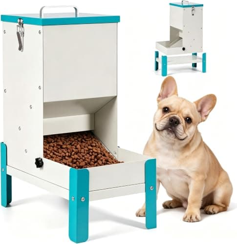 JLUHYANN Automatic Cat Feeder, 10L Cat Food Dispenser Automatic Dog Feeder with Stand Gravity Cat Feeder Removable Feeding Tray Raised Pet Feeder for Dogs and Cats - Image 1