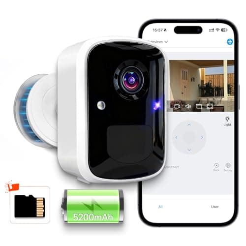 Goalake Wireless Security Camera, 3MP 2K Battery WiFi Camera for Home, AI Motion Detection,Color Night Vision,2-Way Talk,Spotlight Siren, IP65,No Monthly Fee,Cloud/SD Storage(Pre-Inserted SD Card) - Image 1