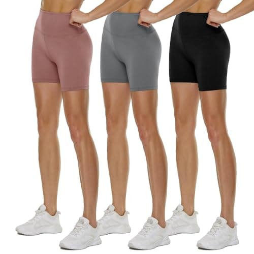 QGGQDD 3 Pack High Waisted Biker Shorts for Women – 3"/ 5"/ 8" Black Workout Yoga Compression Tummy Control Shorts for Running Clothing - Image 1