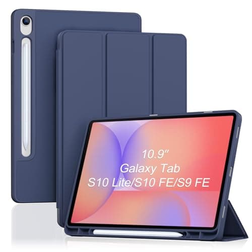ProCase Smart Case for Galaxy Tab S10 Lite/S10 FE/S9 FE 10.9-Inch with S Pen Holder, Trifold Stand Folio Cover with Soft TPU Back for 10.9" Galaxy Tab S10 Lite/S10 FE/S9 FE -Navy - Image 1