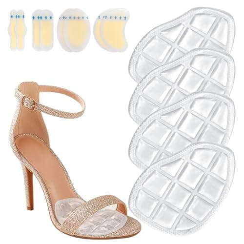Niifawh Ball of Foot Cushions for Women 2 Pairs | 8ct Gel Blister Bandages for Feet, Blister Cushion for Heel, Toe, No Slip Metatarsal Pads for Reduce Heel, Toe & Foot Pain, Clear - Image 1