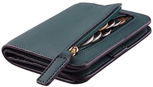 Toughergun Women’s Small Slim Leather Wallet with RFID Protection, Compact Bifold Mini Purse with Clear ID Window - Image 1