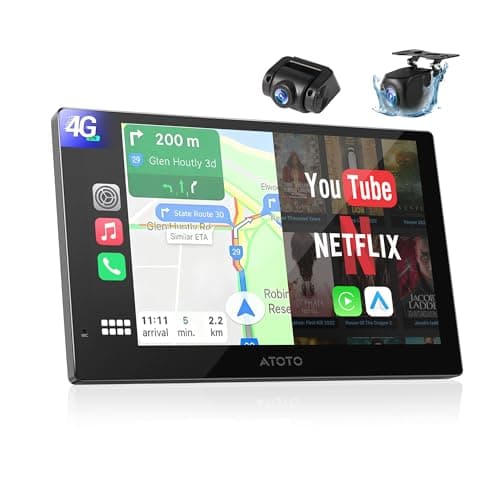 Portable Carplay Screen, Full Android System Car Tablet with Wireless CarPlay & Android Auto, 9.25â Smart Driving Display with BackupCam & DashCam, 4G LTE, Voice Control/GPS/Dual Bluetooth/Mirror Link - Image 1