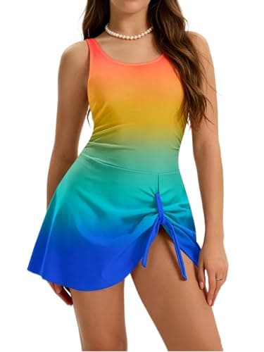 Bupekbee Girls Swimsuit 11-12Y One Piece Bathing Suit for Girl Black Swimsuit Adjustable Straps Padded Girls Swim Dress Swimwear - Image 1