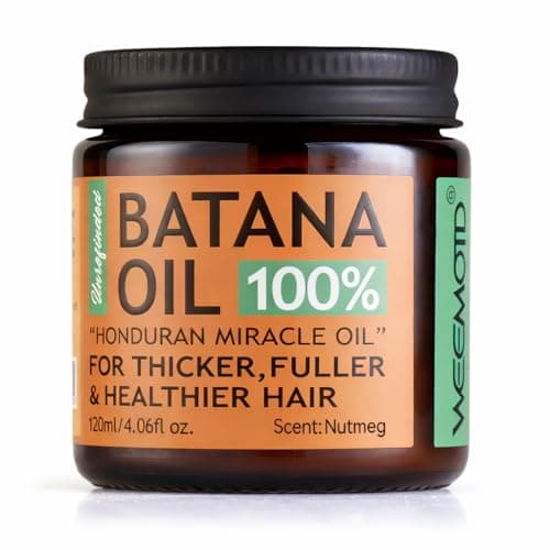Batana Oil for Hair Growth Dr Sebi, 100% Raw Organic Batana Hair Mask from Honduras, Wild Growth Hair Oil, Scalp Oil Promotes Hair Thickness, Prevents Loss for Men & Women (4.06 Fl Oz, Nutmeg)