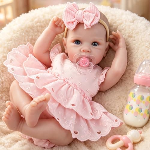 Milidool Reborn Baby Dolls - 20-Inch Real Life Baby Doll with Poseable Limbs and Feeding Kit, Weighted Newborn Lifelike Baby Doll Gift Set for Seniors, Collectors and Kids 3+ - Image 1