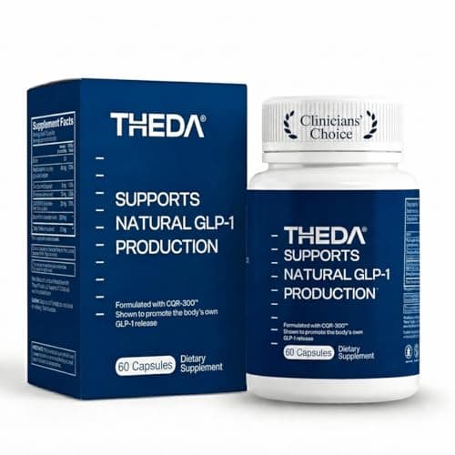 THEDA GLP-1 Supplement Weight Loss for Women and Men - Clinically Studied Metabolism Booster, Expert Formulated and Patented to Support GLP1 Production Naturally (30 Day Supply, 60 Capsules) - Image 1