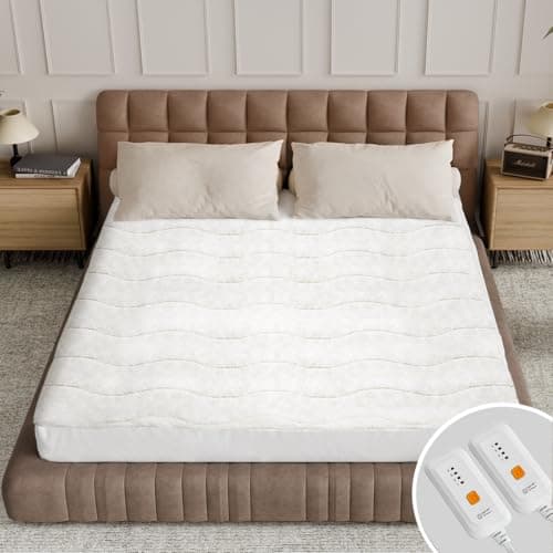 Templewet Heated Mattress Pad King Size - Dual Control Electric Mattress Pad with 4 Heat Settings & 10 Hour Auto Off,Bed Warmer Mattress Cover 15" Deep Pocket,ETL Certified,Machine Washable,78"x80" - Image 1