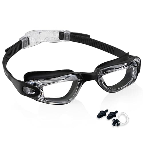 Aegend Swim Goggles for Kids 3-14 – Anti-Fog Comfort Fit for Swim Lessons, Pool, Beach – Includes Case, Ear Plugs & Nose Clip - Image 1