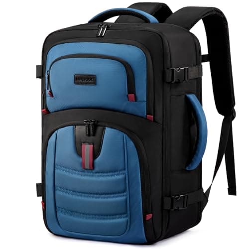 LOVEVOOK 40L Travel Backpack for Men, Airline Approved Carry On Luggage with 3 Packing Cubes, TSA Overnight Bags, Waterproof Personal Item Bag, Weekender Essentials Backpacks fits 17.3" Laptop