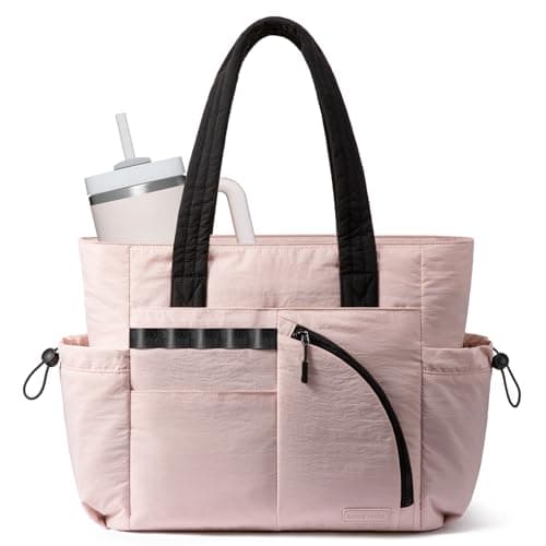 LOVEVOOK Women's Tote Handbags, Puffer Bag and Work Bags with Compartment for Women, Lightweight Quilted Nurse Shoulder Daily - Image 1