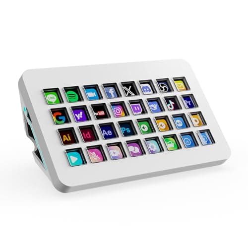 TreasLin/VSDinside Stream Dock XL Advanced Studio Controller, 32 Macro Keys, Trigger Actions in Apps and Software Like OBS, Twitch, YouTube and More, Works with Mac and PC, Stream Controller XL White - Image 1