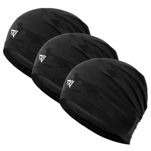 3Pcs Cooling Skull Caps for Men Women – Lightweight Breathable Helmet Liner for Cycling Hard Hat, Quick Dry Beanie Running Cap for Daily Wear - Image 1