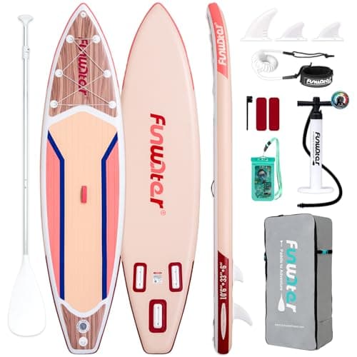 FunWater 10'6×33"×6" Inflatable Stand Up Paddle Board with Premium SUP Paddleboard Accessories, Wide Stable Anti-Slip EVA Deck,Paddle Boards for Adults & Youth of All Skill Levels - Image 1