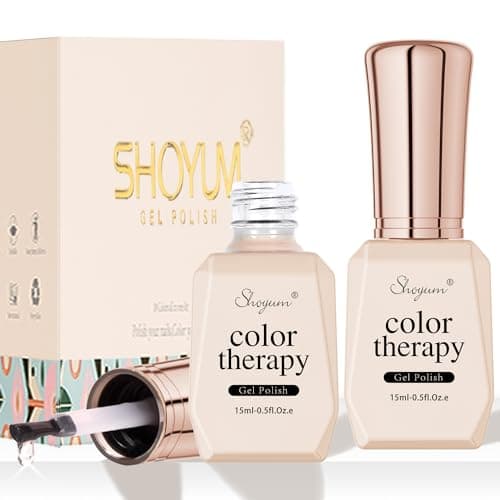 SHOYUM 2 Pcs 15ml No Wipe Gel Top Coat and Base Coat Set - Shine Finish and Long Lasting, Soak Off LED Nail Lamp Gel Base Top Coat Finish Nail Art Design Manicure Gifts for Women - Image 1
