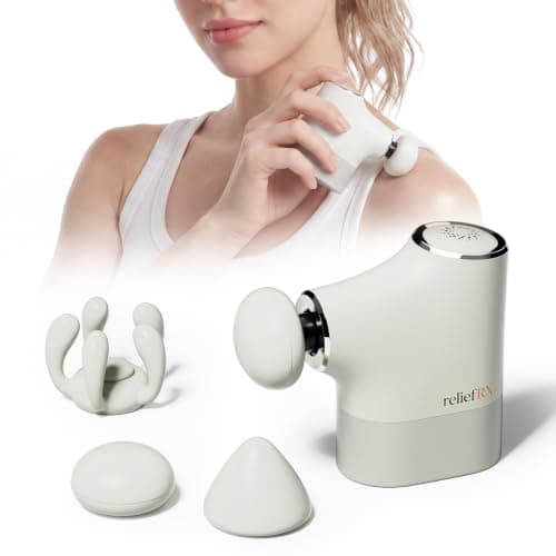 ReliefRX 0.4lb Portable Mini Massage Gun, On-the-Go Quiet Pocket Massage