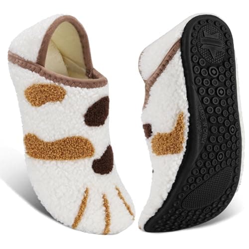 ATHMILE House Slippers for Women Men Indoor Barefoot Slippers Socks Furry Slip on House Shoes Cozy Comfy for Home Bedroom Travel - Image 1