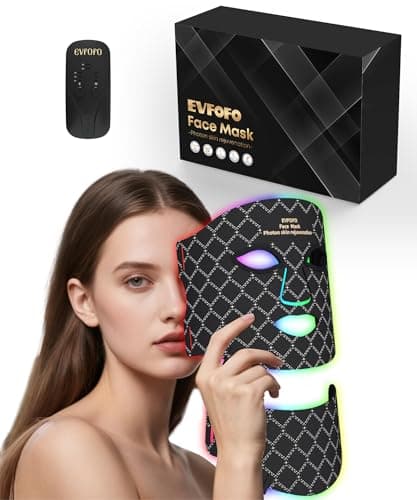 EVFOFO Red Light Therapy Mask for Face and Neck, 7-Color LED Face Mask Light Therapy with 850nm NIR -Professional Red Light Therapy for Face, Skin Rejuvenation, Anti-Wrinkle & Firming at Home - Image 1
