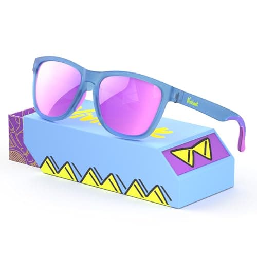 VIVILOOK Sunglasses for Women Men, Elastic Touch Polarized Womens Sunglasses, Mirrored UV400 Protection TR Sun Glasses Pippop Blueberry Candy - Image 1