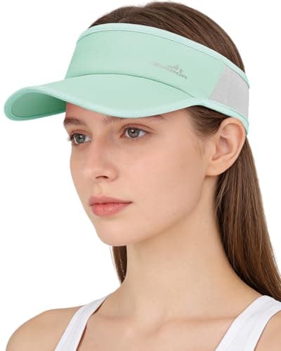 GXCROR Sports Sun Visor Hat Men Women, Lightweight Breathable Quick-Dry Visor Hat, UPF 50+ Tennis Golf Running Visor - Image 1