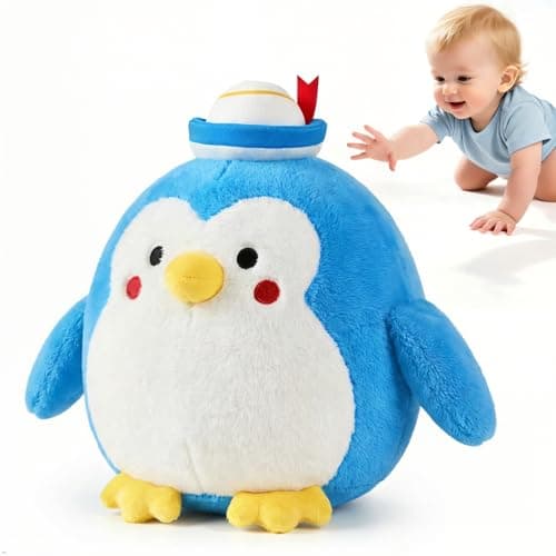 Crawling Penguin Baby Toy with 48 Songs & Record– Interactive Musical Plush Toy for Babies 6-12 Months, USB Rechargeable Dancing Stuffed Animal, Sensory Toy for Toddlers 1-3, Baby Birthday Gift - Image 1