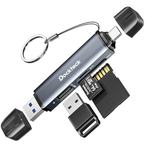 Dockteck SD Card Reader, 5G Super Speed USB3.0 SD/TF Card Reader, 3-Slot USB A/C to SD/Micro SD/USB A Memory Card Reader for UHS-I SD/Micro SD/SDHC/SDXC/MMC, Support OTG for Plug&Play - Image 1