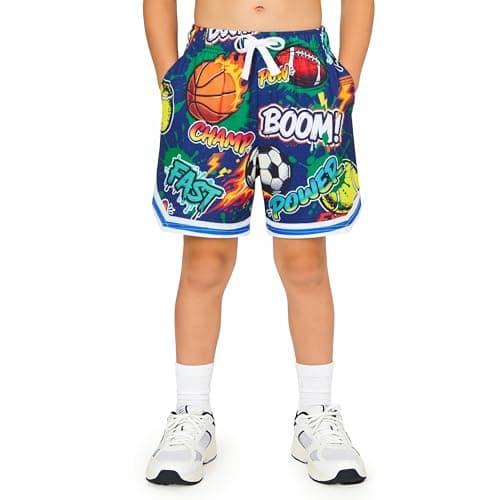 Cozople Shorts for Boys Active Lightweigh Stretch Shorts Kids Basketball Shorts Size 10 Quick Dry Running Shorts with Pockets - Image 1
