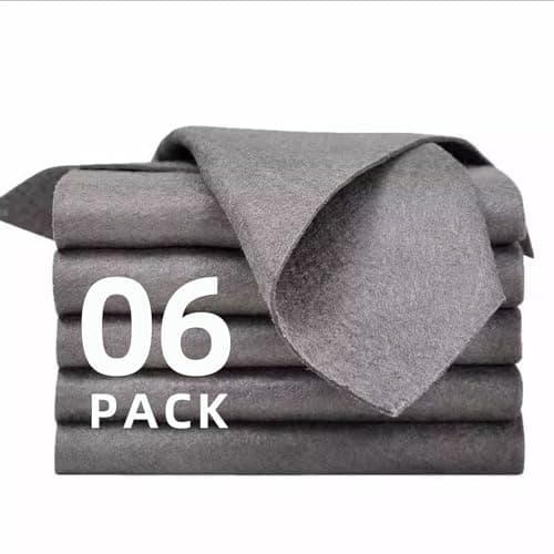 LikGuest 6 Pack Thickened Magic Cleaning Cloths, 30x30cm Reusable Microfiber Cleaning Rags, Lint-Free Streak-Free Cloth for Windows, Glass, Mirrors, Kitchen, Car - Image 1