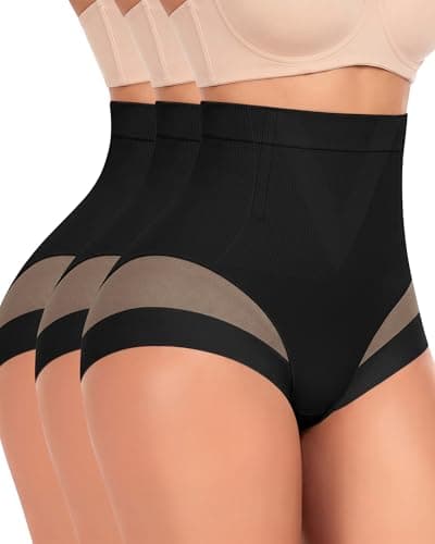 MEIYATING Tummy Control Underwear for Women High Waisted Compression Post Partum PostPartum Full Coverage Panties C Section ladies Briefs 3 Pack Multicolor XXL - Image 1