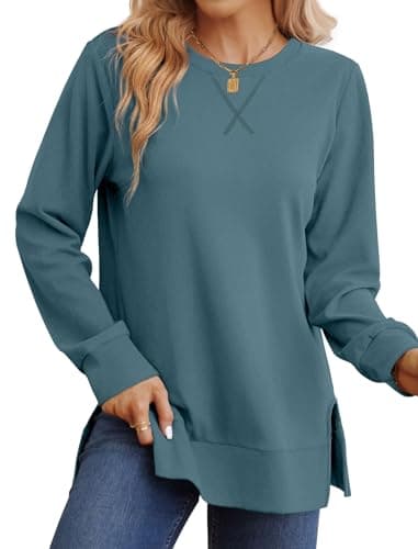Saloogoe Womens Long Sleeve Tops Trendy Active Sweatshirts Work Shirts S - Image 1