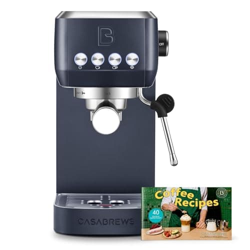 CASABREWS 3700 Essential Espresso Machine 20 Bar, Stainless Steel Coffee Maker with Steam Frother, Cappuccino & Latte Machine, 43.9oz Water Tank, Sapphire Blue - Image 1