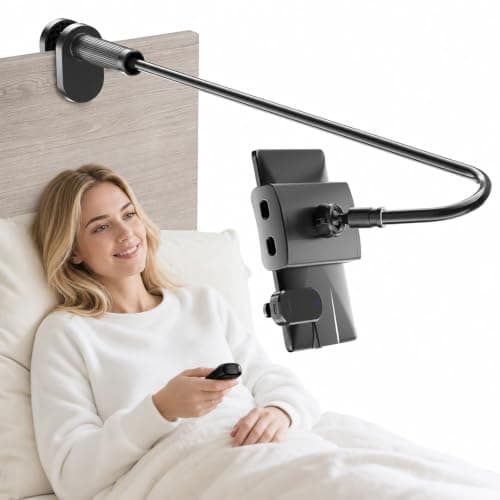 Kefotic Gooseneck Tablet Holder for Kindle Reading in Bed with Page Turner Remote, Hands Free Desk Bedside Lazy Arm Stand for Kindle Accessories, Gifts for Readers - Image 1