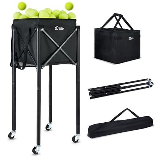 ShelfElites Portable Tennis Ball Hopper & Pickleball Basket - Multi-Sport Ball Collector for Training & Practice (Holds 170 Balls) - Image 1