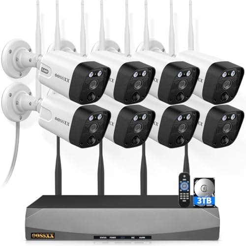 (2026 Update) Wireless WiFi Outdoor Security Camera System with Dual Antenna Cameras, 55% Stronger Signal, 130° Wide Angle, 65ft Night Vision, 2-Way Audio, No Monthly Fee, Home NVR Security System - Image 1